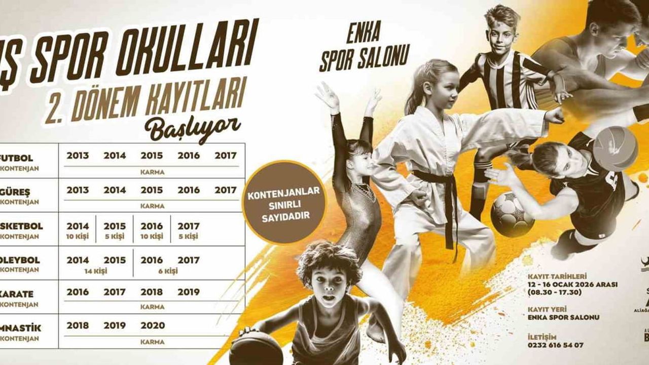Aliağa'da Kış Spor Okulları 2. dönem kayıtları başlıyor