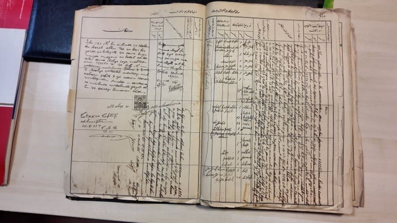 Ankara Adliyesi'nde 1926 tarihli Emanet Memurluğu defteri koruma altına alındı