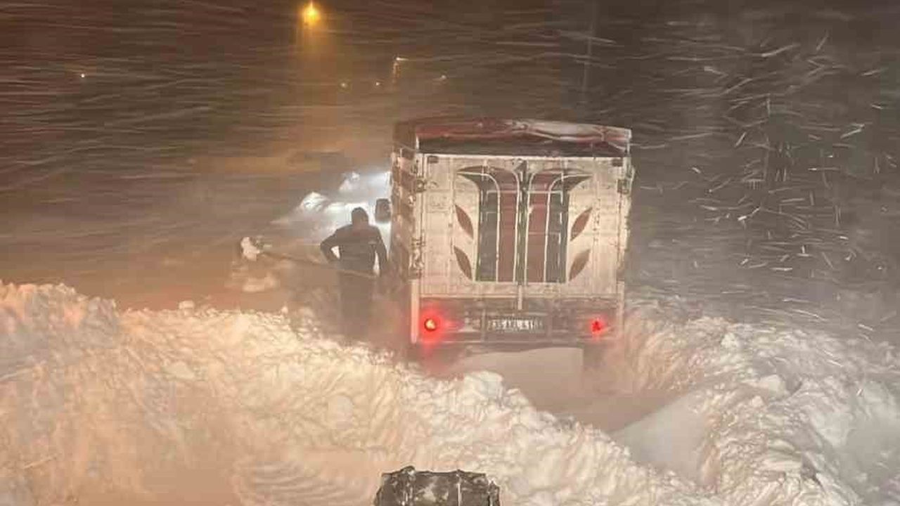 Ardahan'da kar ve tipi 35 köy yolunu ulaşıma kapattı