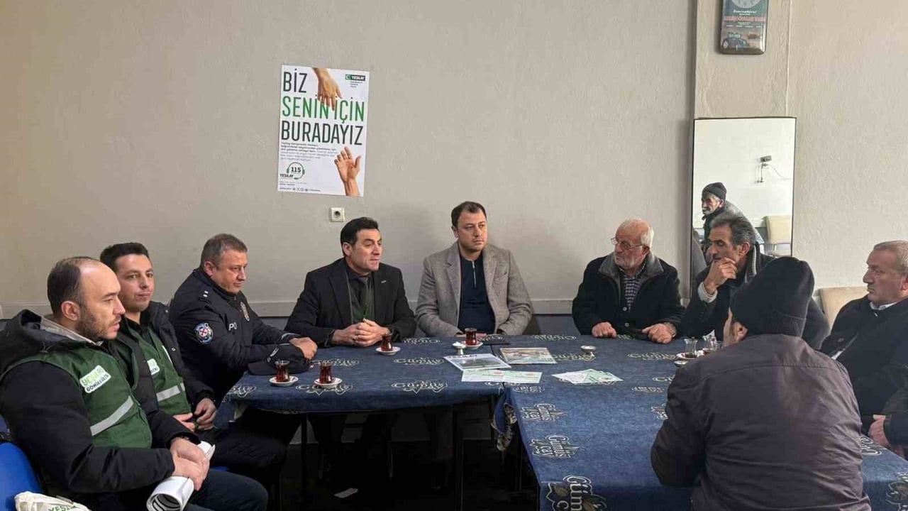 Aydıntepe'de esnafa yönelik bağımlılıkla mücadele bilgilendirmesi