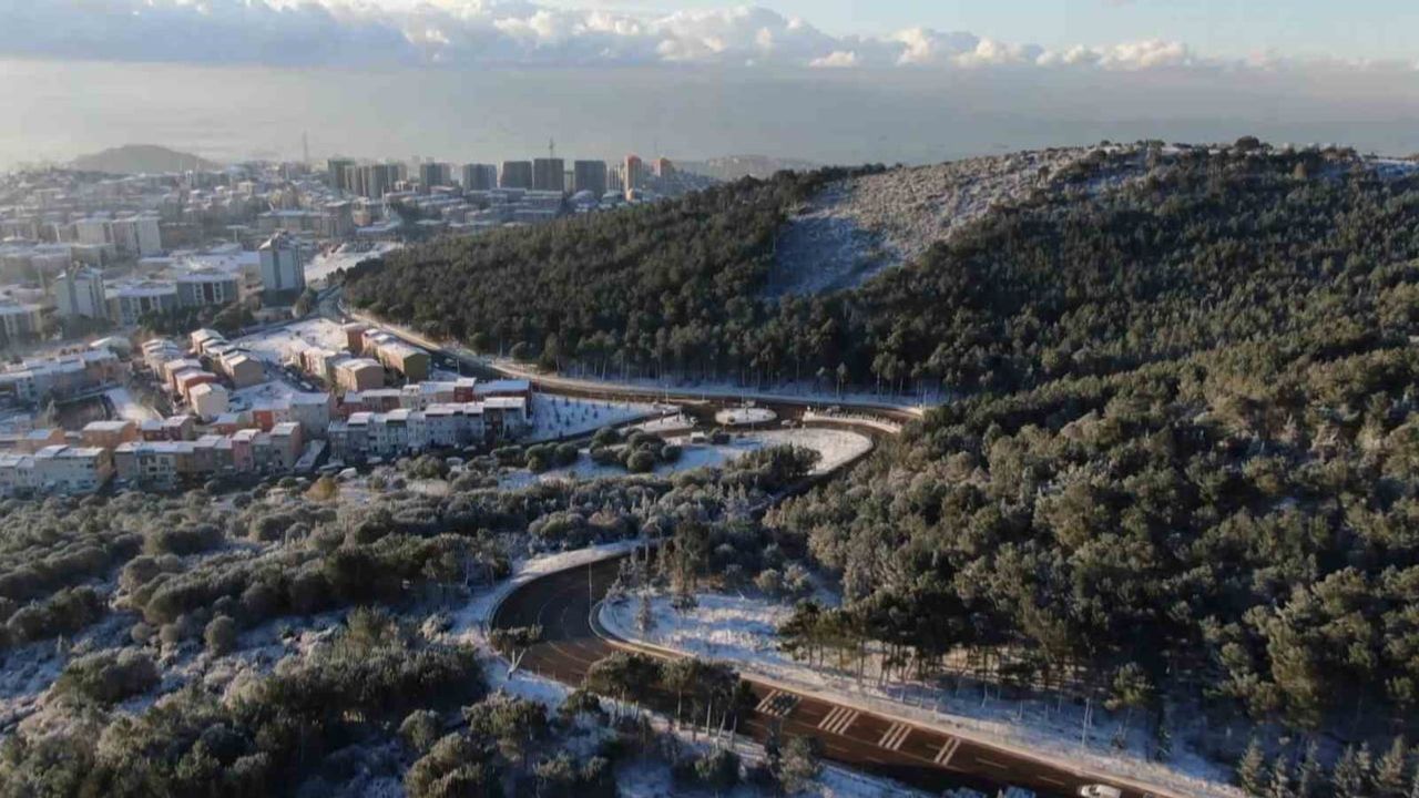 Aydos Ormanı Beyaza Büründü: İstanbul’da Kartpostallık Kar Manzaraları