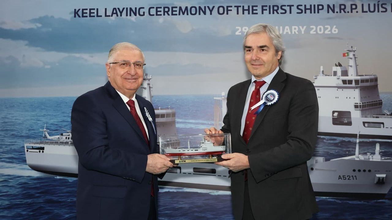 Bakan Güler ile Portekizli Mevkidaşı Melo İstanbul’da: Portekiz için ikmal ve lojistik destek gemisinin kızağa koyma töreni