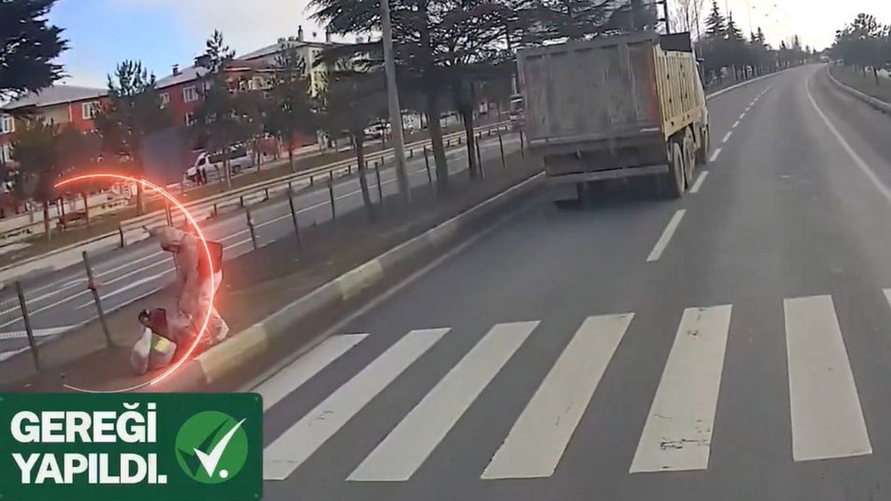 Bakan Yerlikaya: Kütahya'da yaya önceliğini ihlal eden kamyon sürücüsüne işlem yapıldı