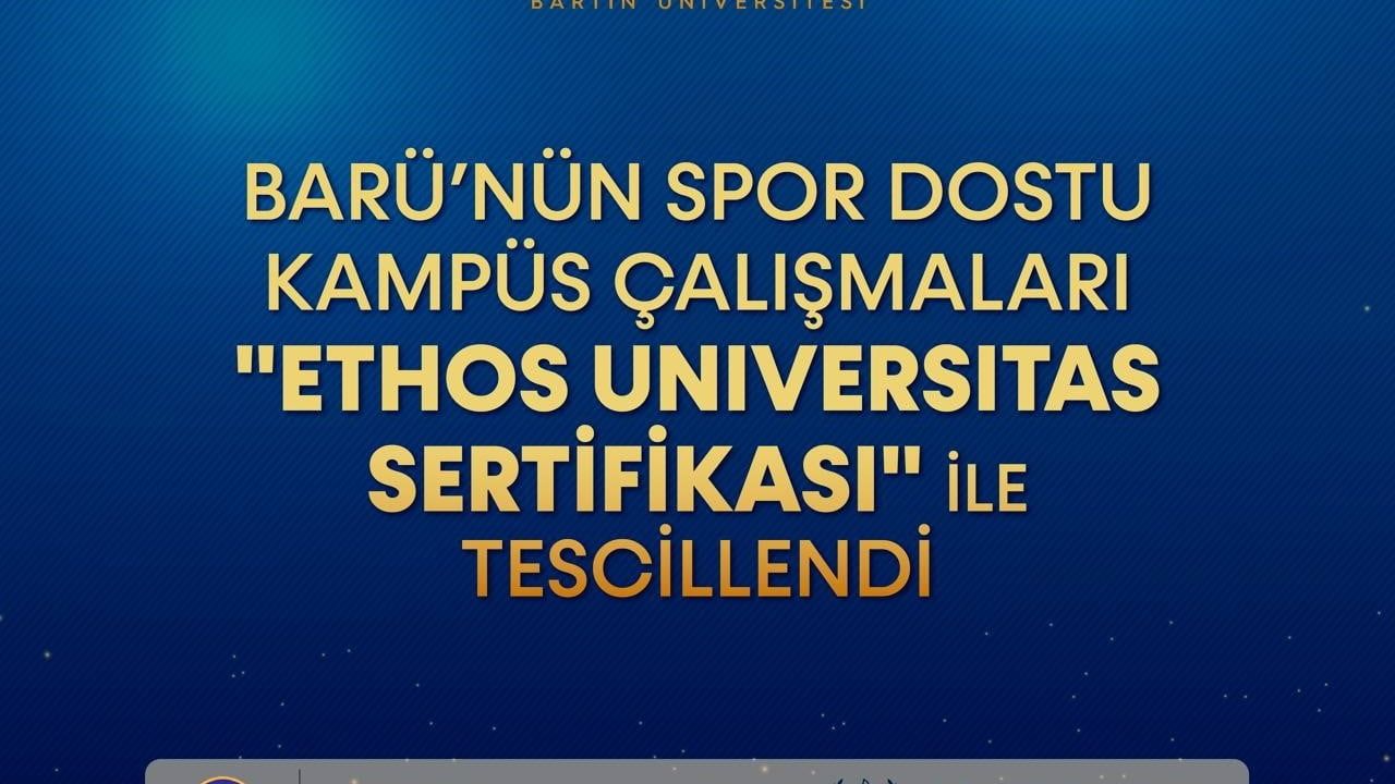 Bartın Üniversitesi Ethos Universitas Sertifikası ile spor dostu kampüs vizyonunu tescilledi