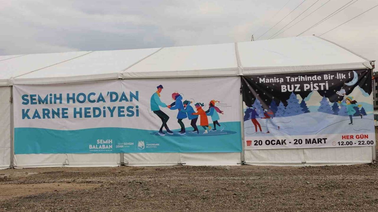 Başkan Balaban’dan karne hediyesi: Yeni Mahalle’de buz pisti ücretsiz kullanım