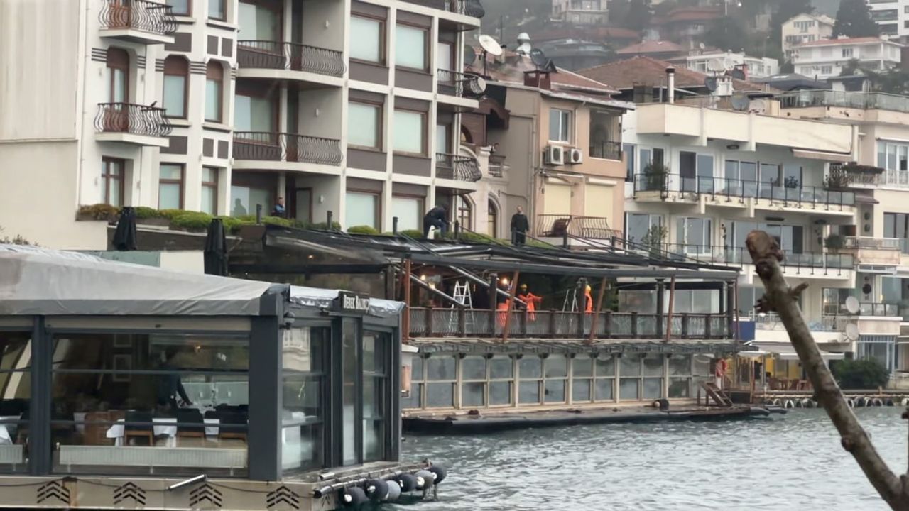Bebek Otel'de tespit edilen kaçak bölümlerin yıkımı başladı