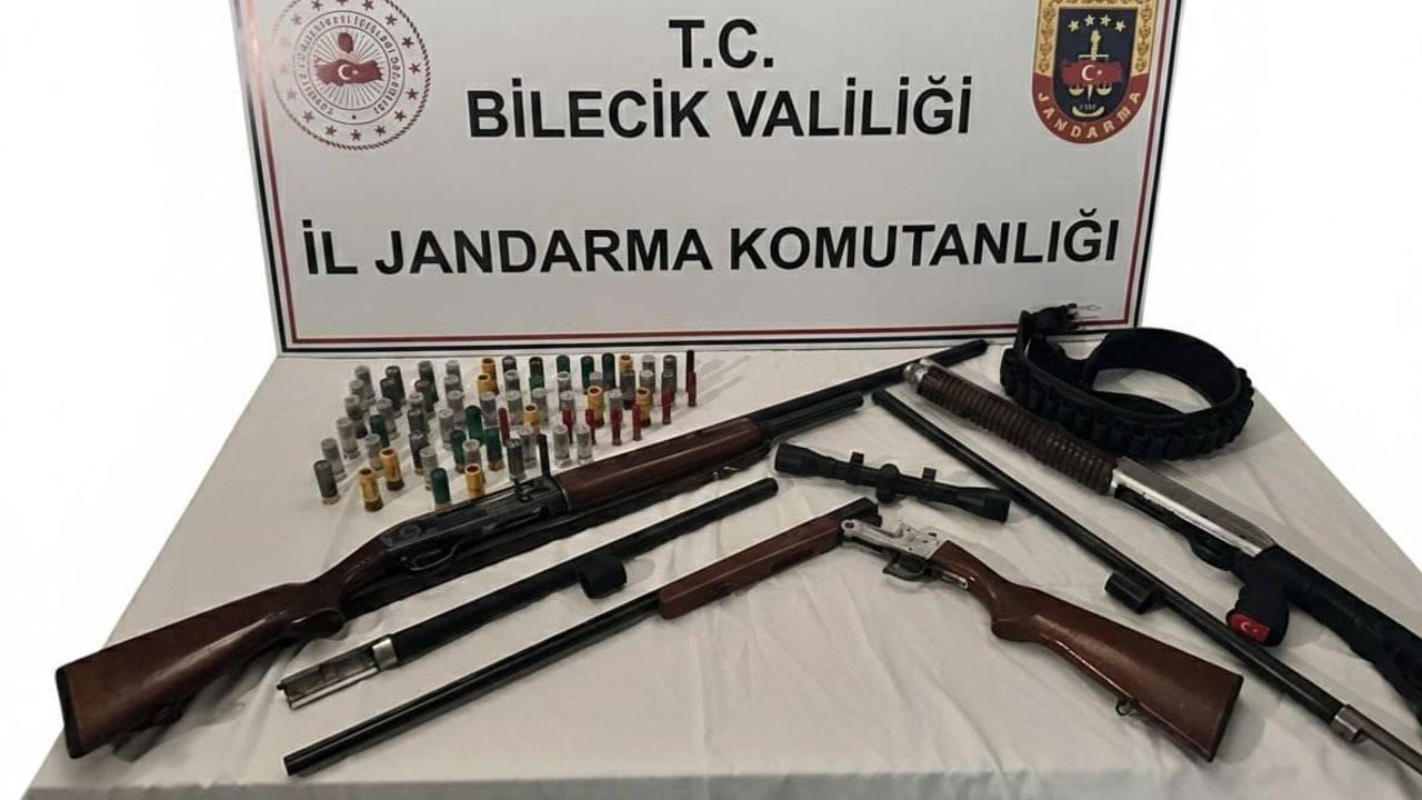 Bilecik Necmiye Köyü'nde ruhsatsız av tüfeklerine 24 bin 585 TL idari para cezası