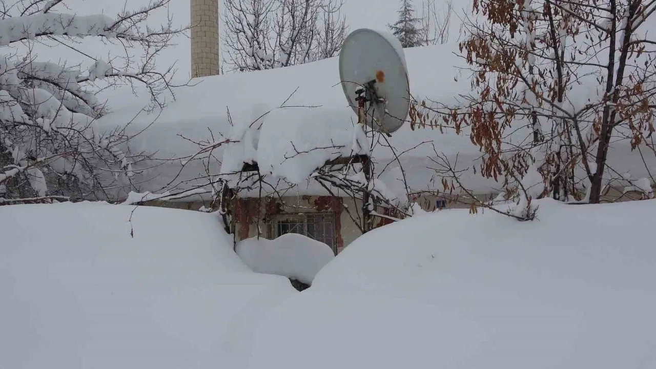 Bitlis'te yoğun kar: Tek katlı evler kar altında kaldı, 314 köy yolu ulaşıma kapandı