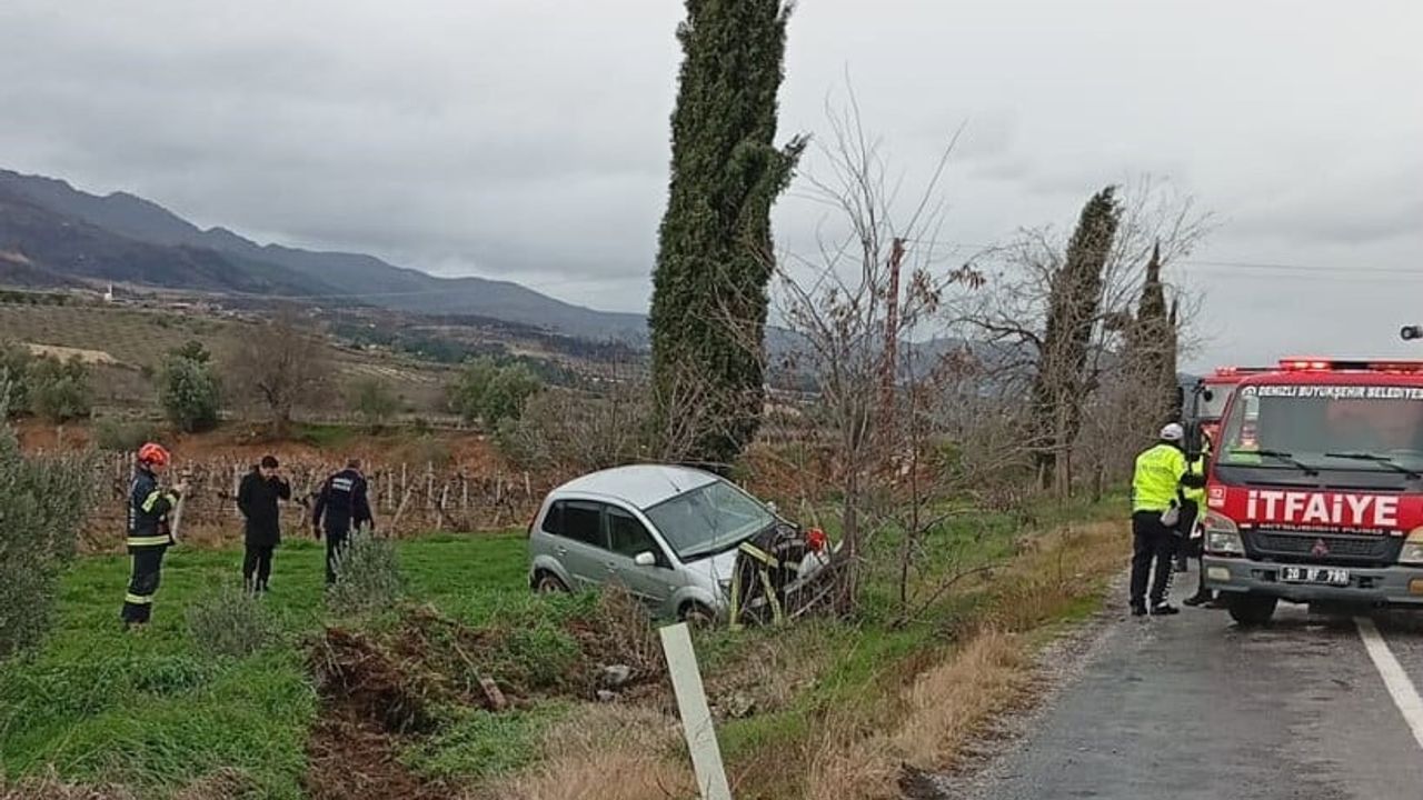 Buldan'da aynı güzergahta ikinci kaza: Otomobil üzüm bağına uçtu