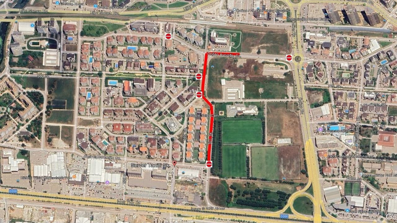 Bursa Nilüfer’de Doğan Avcıoğlu Caddesi’nde Trafik Düzenlemesi