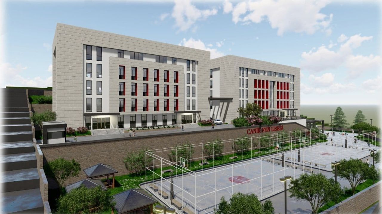 Canik Fen Lisesi inşaatı sürüyor: Bölgenin en donanımlı eğitim kampüslerinden biri hedefleniyor