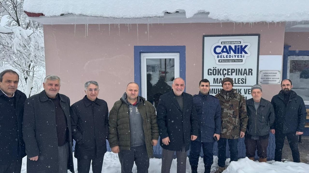 Canik’te karla mücadele sürüyor: Kaymakam Şeref Aydın ve Başkan İbrahim Sandıkçı sahada