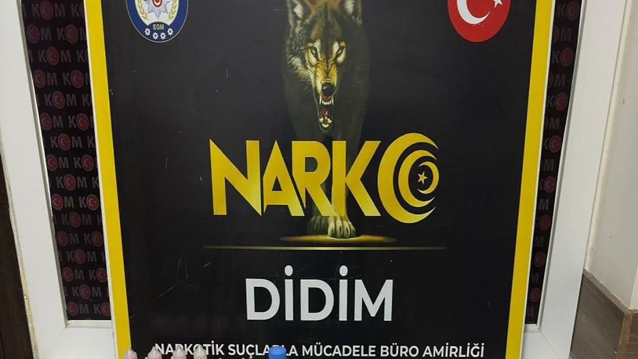 Didim'de narkotik operasyonu: 1 kilo 845 gram sıvı uyuşturucu ele geçirildi