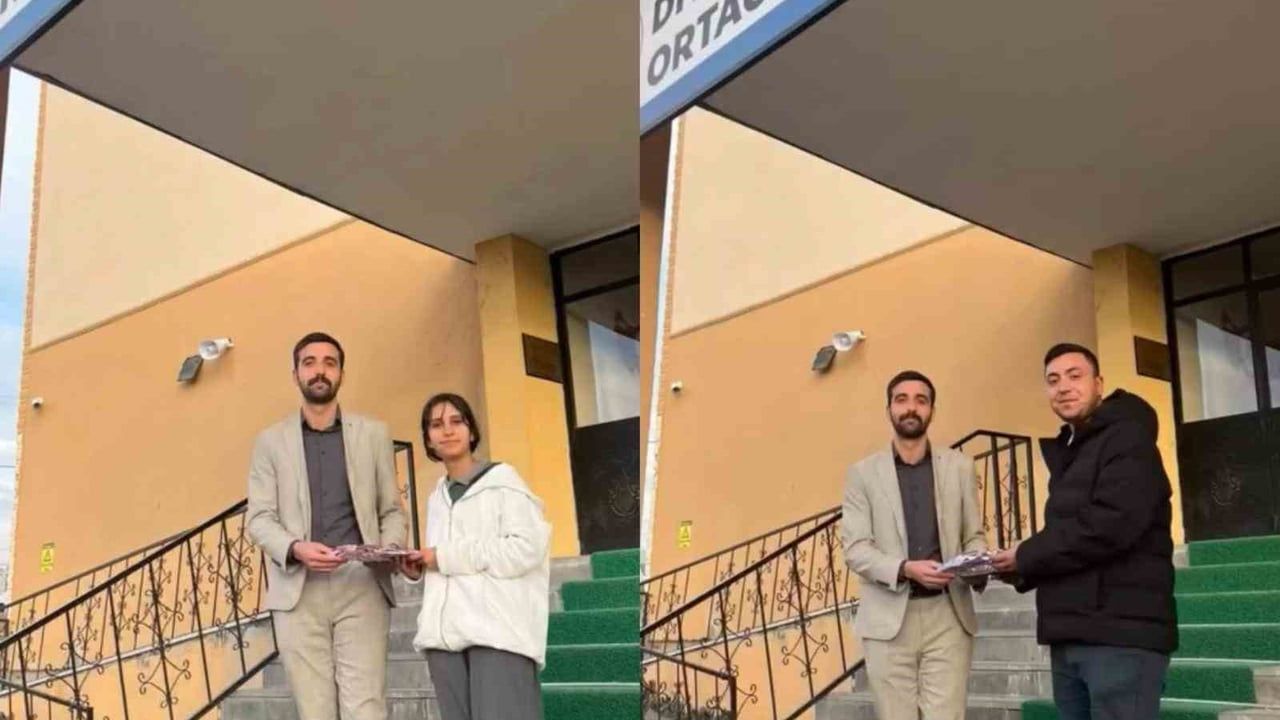 Diyadin İmam Hatip Ortaokulu'nda çevre bilinci örneği ödülle karşılandı