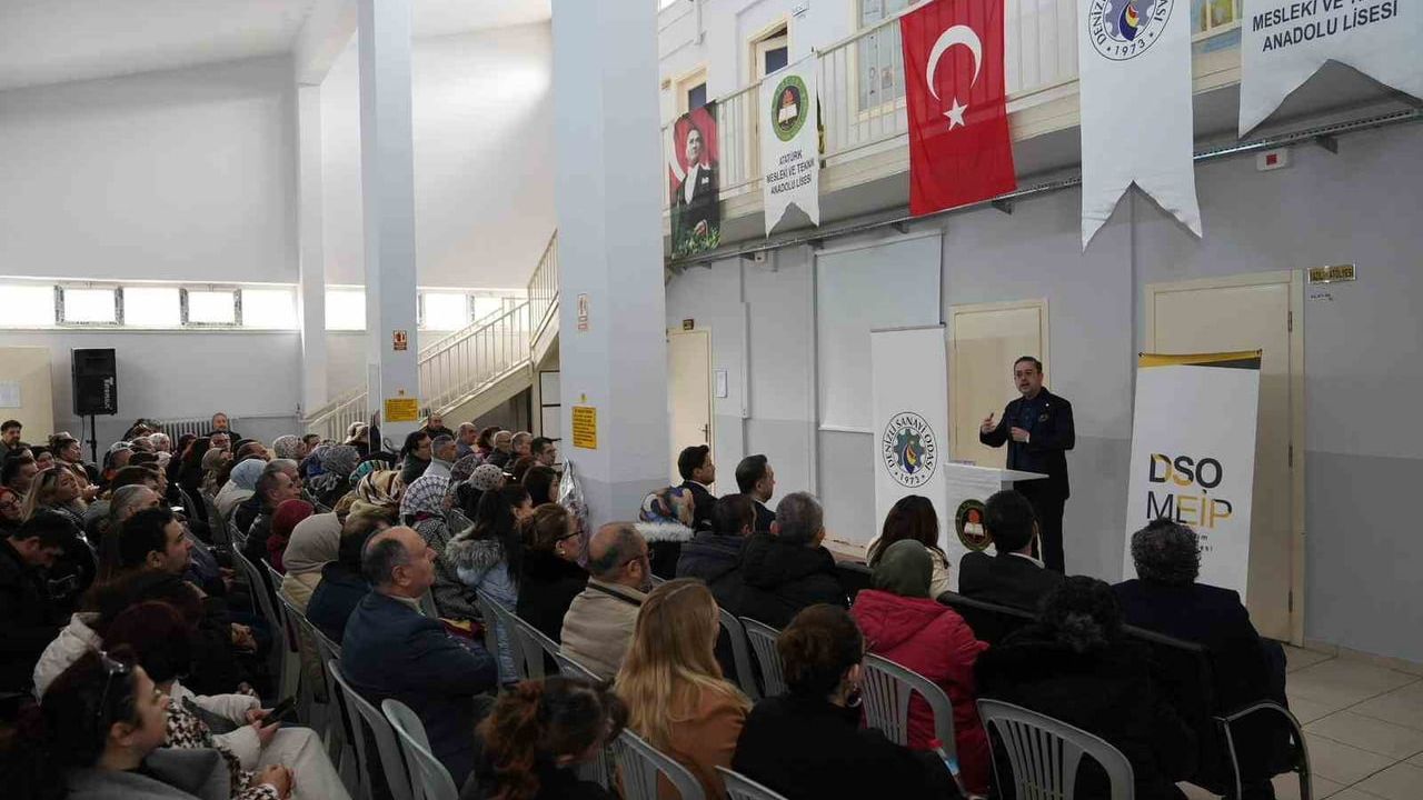 DSO Başkanı Kasapoğlu, MEİP kapsamında Atatürk MTAL’de 150 veliyle buluştu
