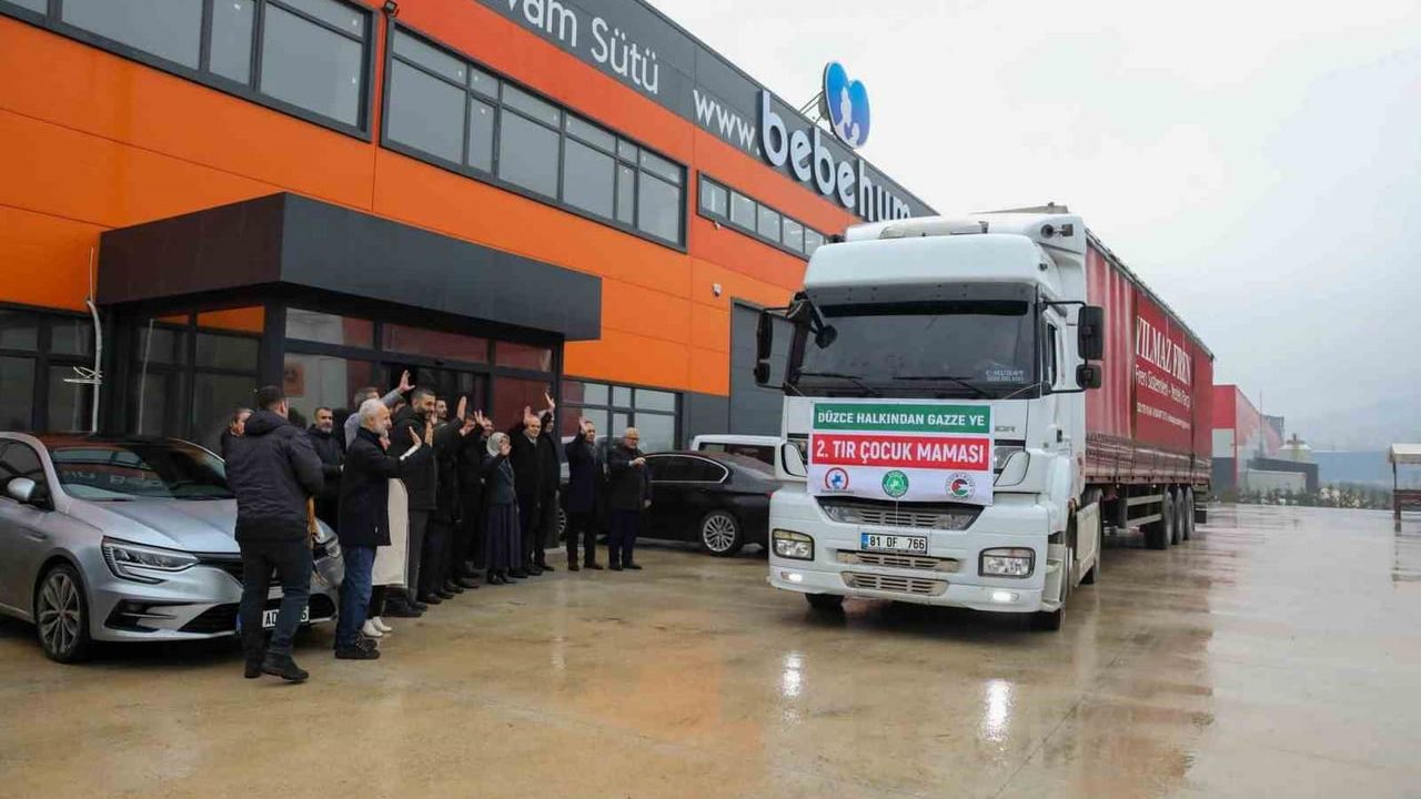 Düzce'den Gazze'ye 23 bin bebek maması gönderildi