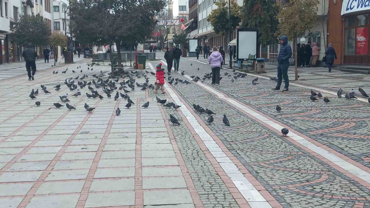Edirne’de dondurucu soğuk hayatı etkiledi: Saraçlar Caddesi hafta sonu yoğunluğunu kaybetti