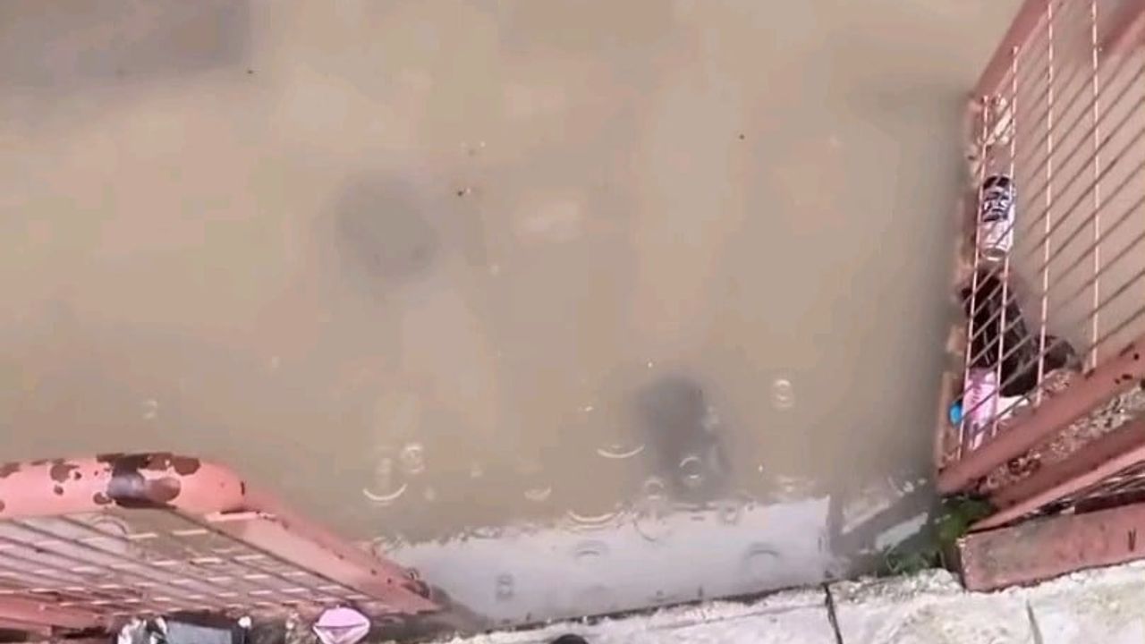 Edirne'de metrekareye 60 kg yağış: Cadde ve sokaklar göle döndü, motokuryenin kaydı altyapı sorunlarını ortaya koydu