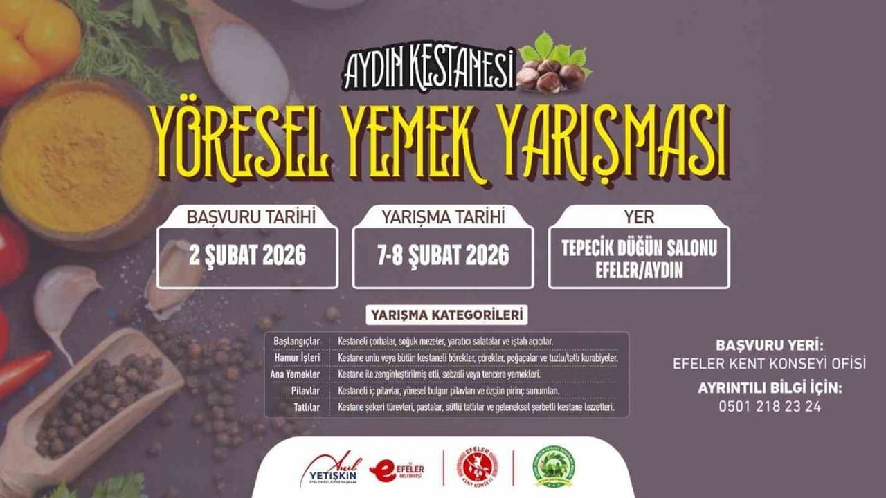 Efeler Belediyesi Aydın Kestanesi Yöresel Yemek Yarışması düzenliyor