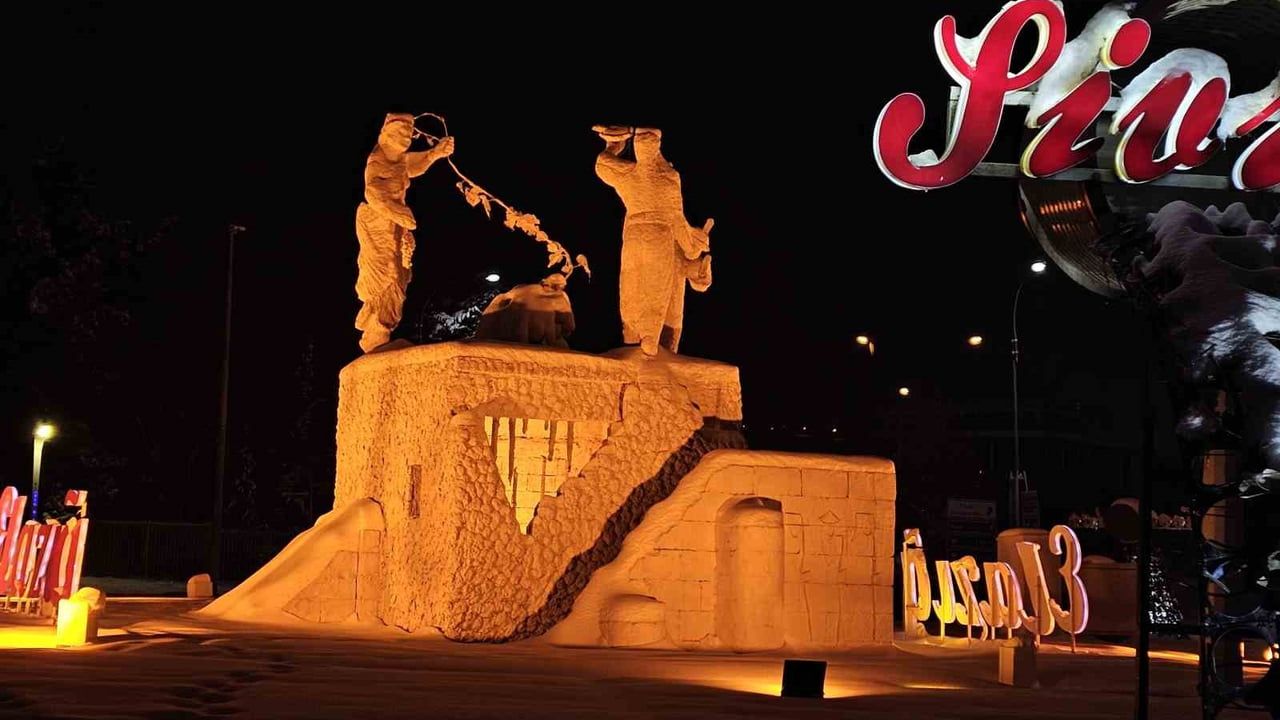 Elazığ Çaydaçıra Kavşağı'nda Kar Manzarası Akşam Işıklarıyla Öne Çıktı