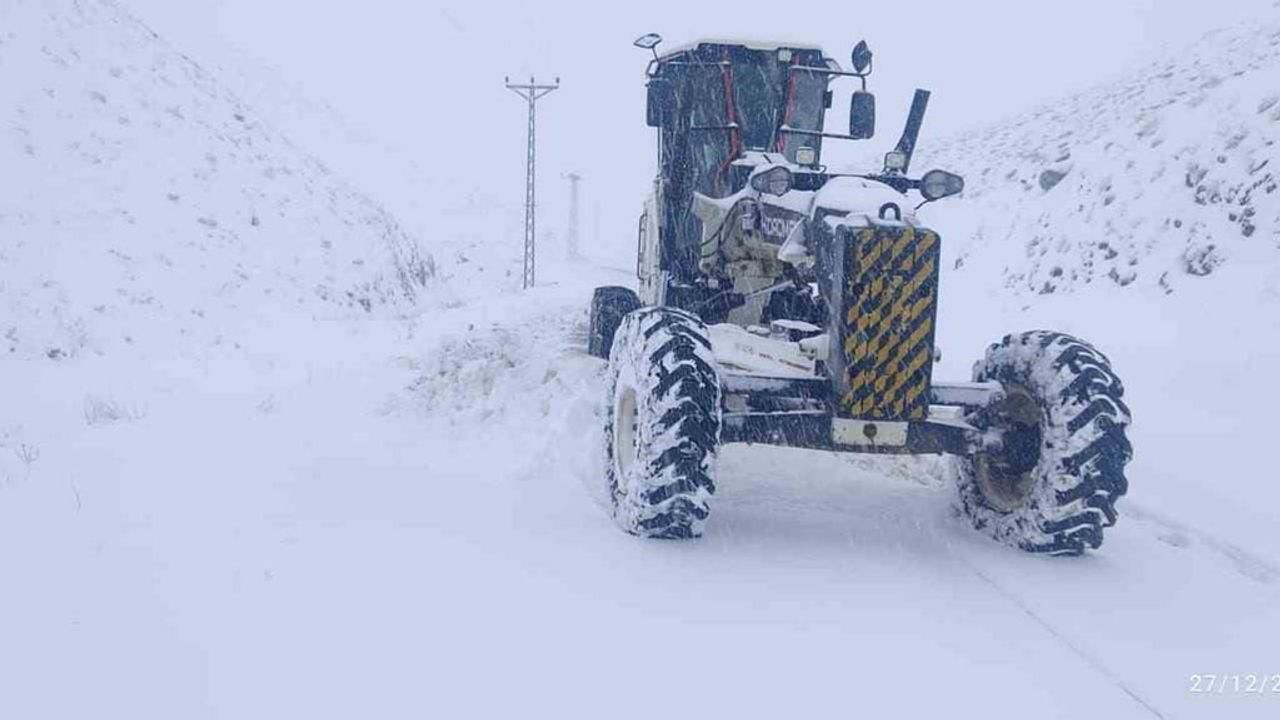 Elazığ'da kar hayatı etkiliyor: 482 köy yolu ulaşıma kapandı