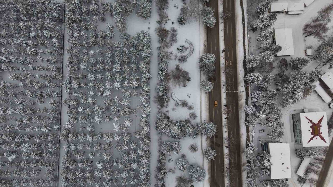 Elazığ'da kent merkezinde beyaz vaha: Fırat Üniversitesi ormanı ve Kültür Park karla kaplandı