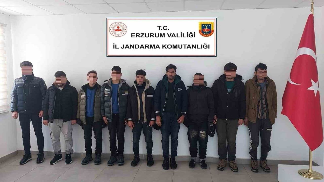 Erzurum'da Jandarma Operasyonunda 7 Düzensiz Göçmen ve 2 Organizör Yakalandı
