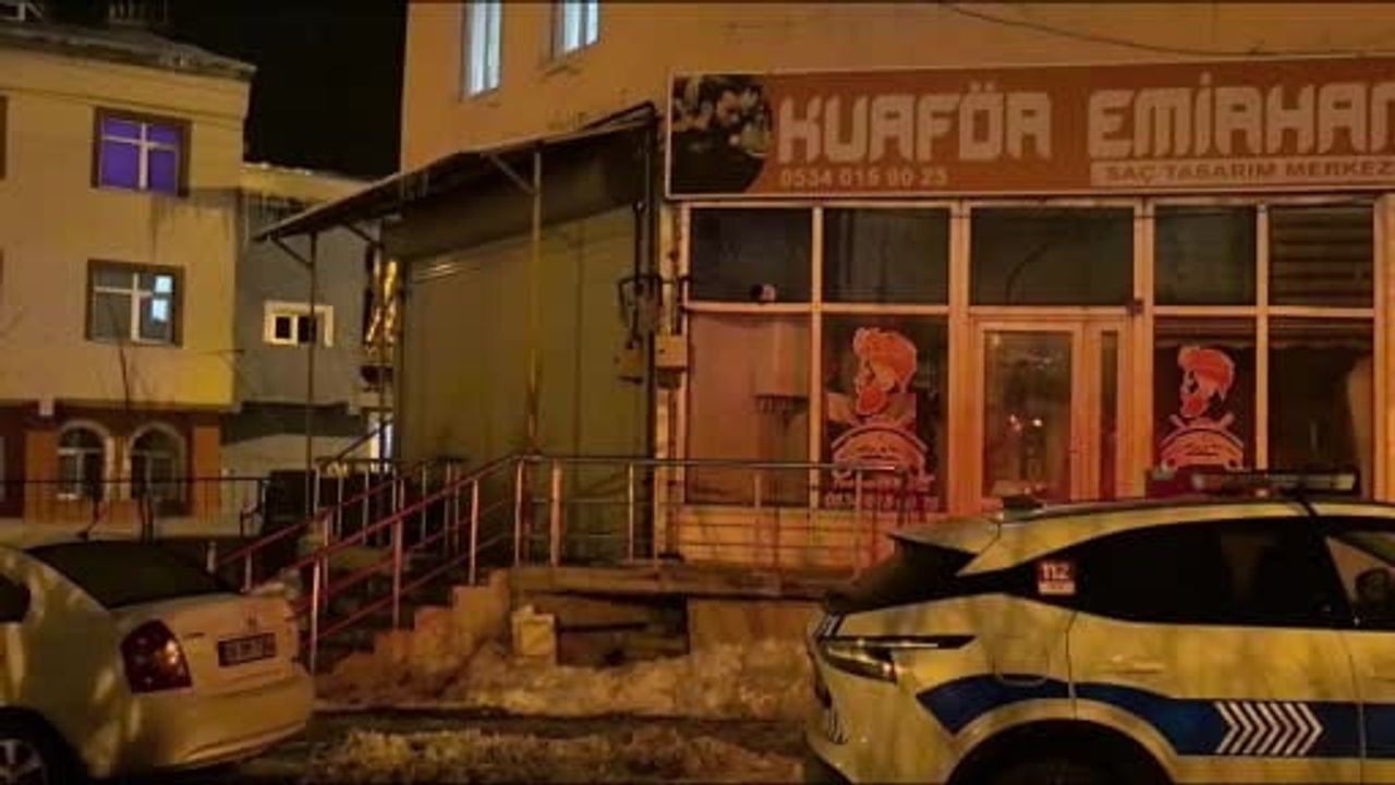 Erzurum'da Yunusemre Mahallesi'ndeki kasap dükkanına silahlı saldırı