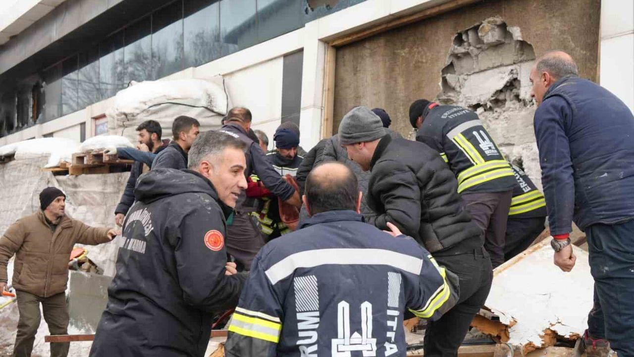 Erzurum Yakutiye'de mobilya fabrikasında patlama ve yangın: 1 ölü, 7 yaralı