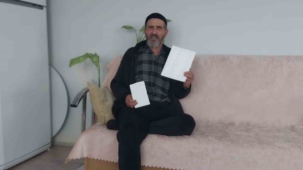 Eskişehir'de 66 yaşındaki dededen torunlarına el yapımı takdirname