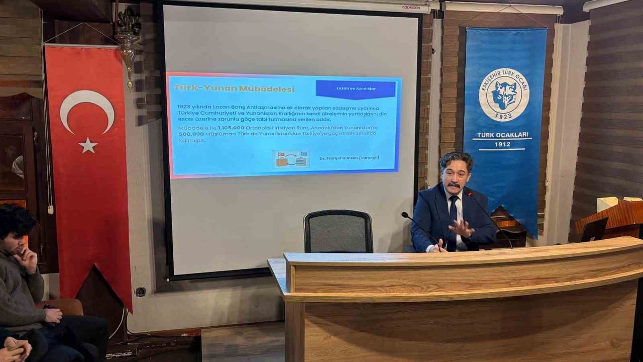 Eskişehir Türk Ocağı'nda Nüfus Mübadelesi Anlatıldı: Prof. Dr. Volkan Marttin Hukuki, Sosyal ve Ekonomik Boyutları Değerlendirdi