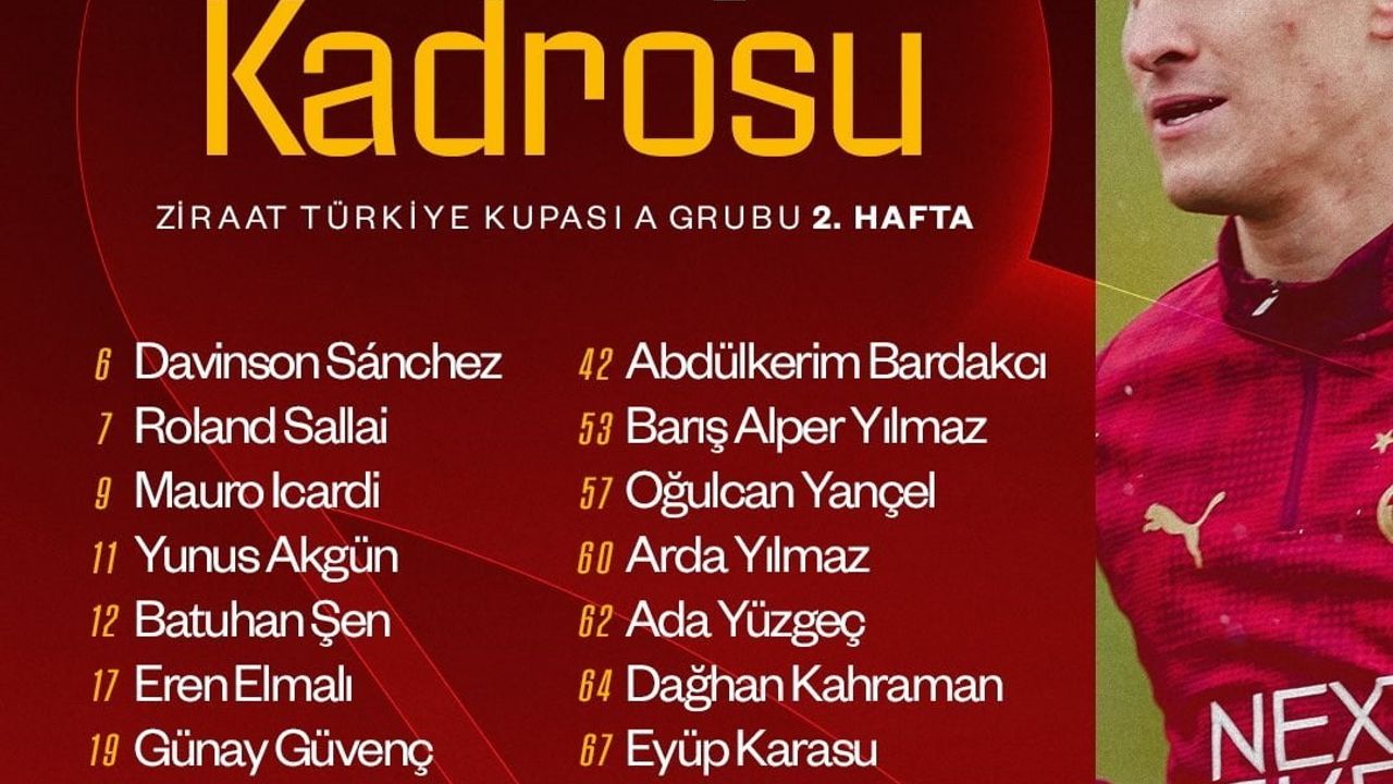 Galatasaray, Fethiyespor maçı öncesi kamp kadrosunu açıkladı