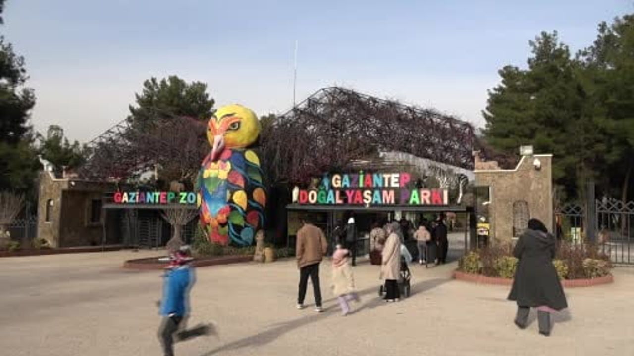 Gaziantep Doğal Yaşam Parkı’nda yarıyıl tatili yoğunluğu