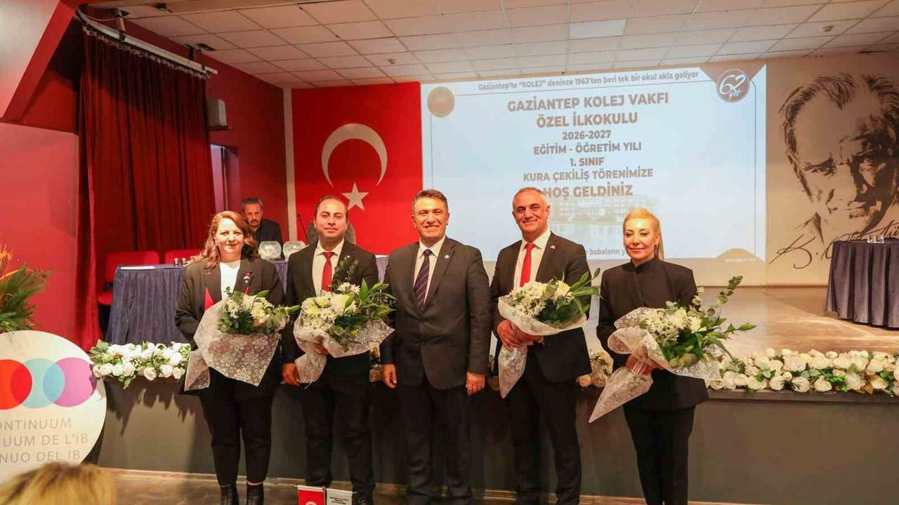 Gaziantep Kolej Vakfı'nda 2026-2027 ilkokul kayıtları için noter huzurunda kura çekimi ve öğretmen tanıtımı