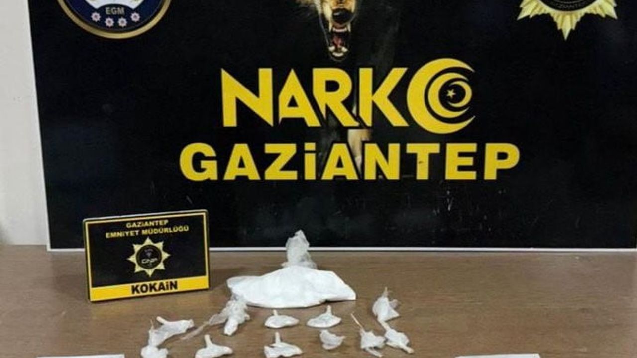 Gaziantep'te yapılan operasyonda 198 gram kokain ele geçirildi