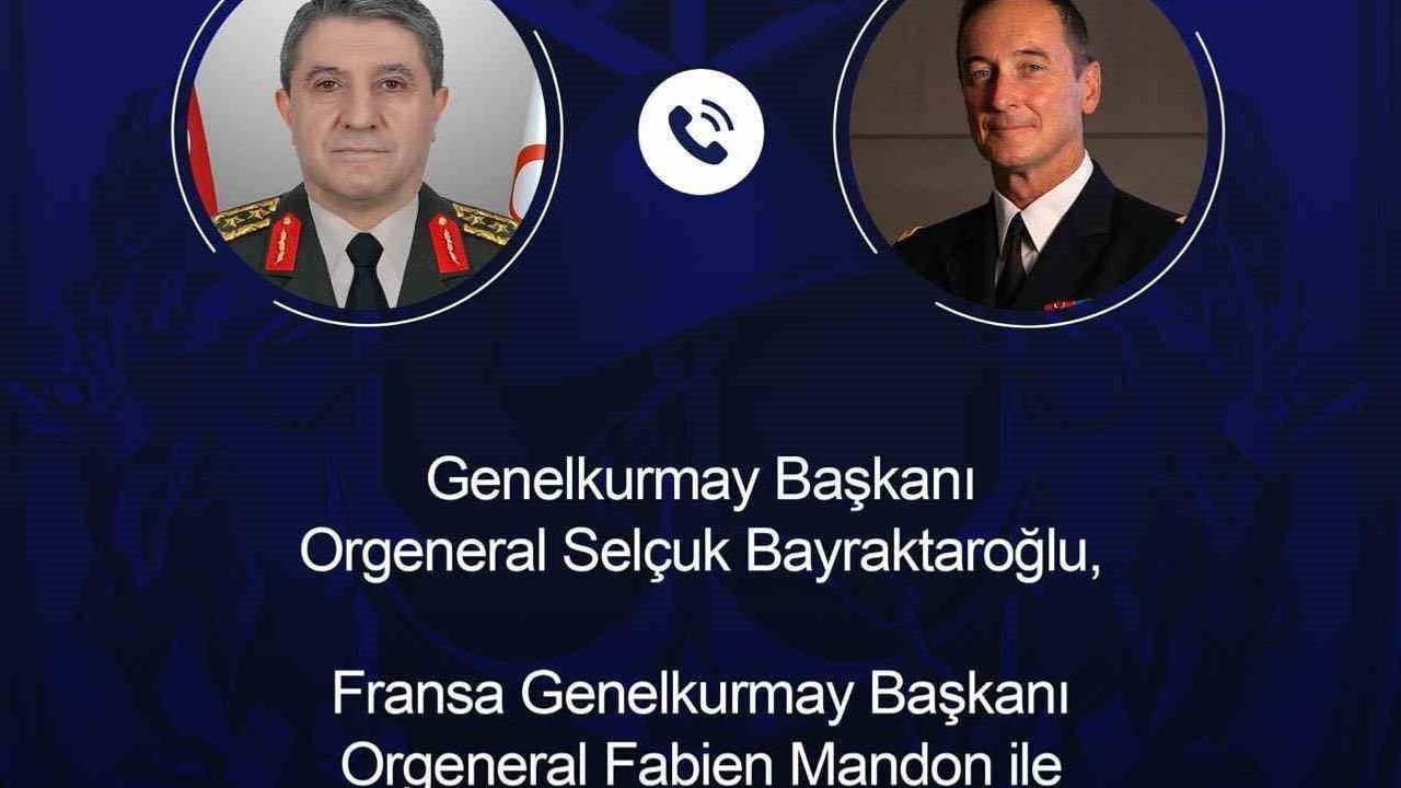 Genelkurmay Başkanı Bayraktaroğlu, Fransız Mevkidaşı Mandon ile Telefonda Görüştü