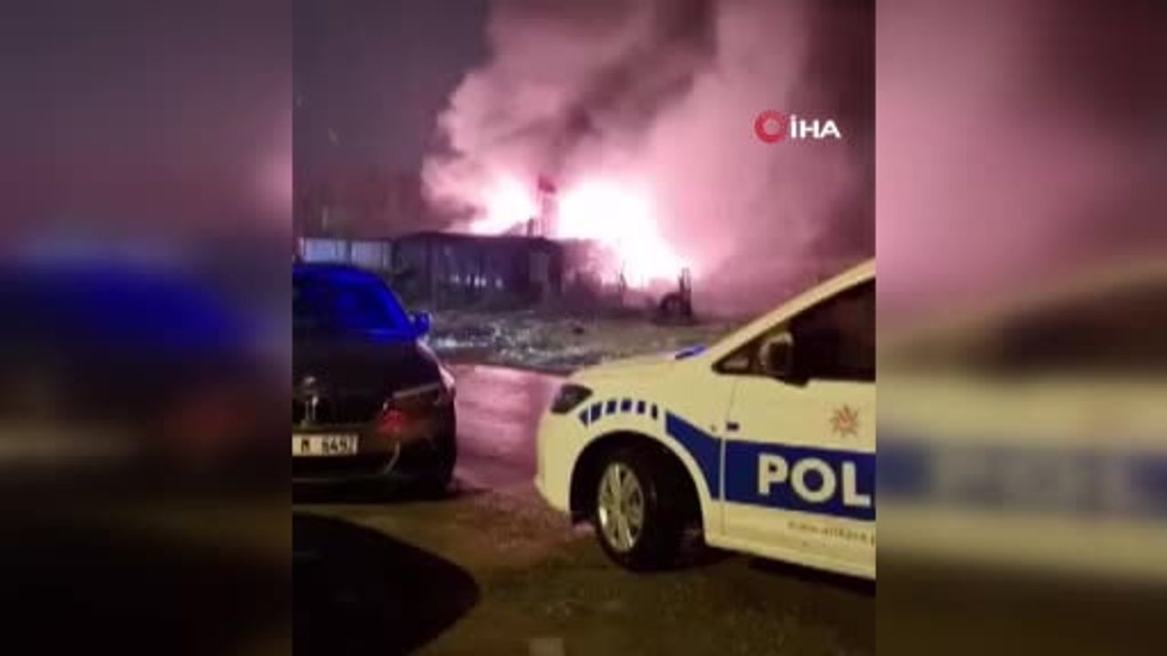 Gölbaşı Örencik'te iş yerinde yangın söndürüldü; soruşturma başlatıldı