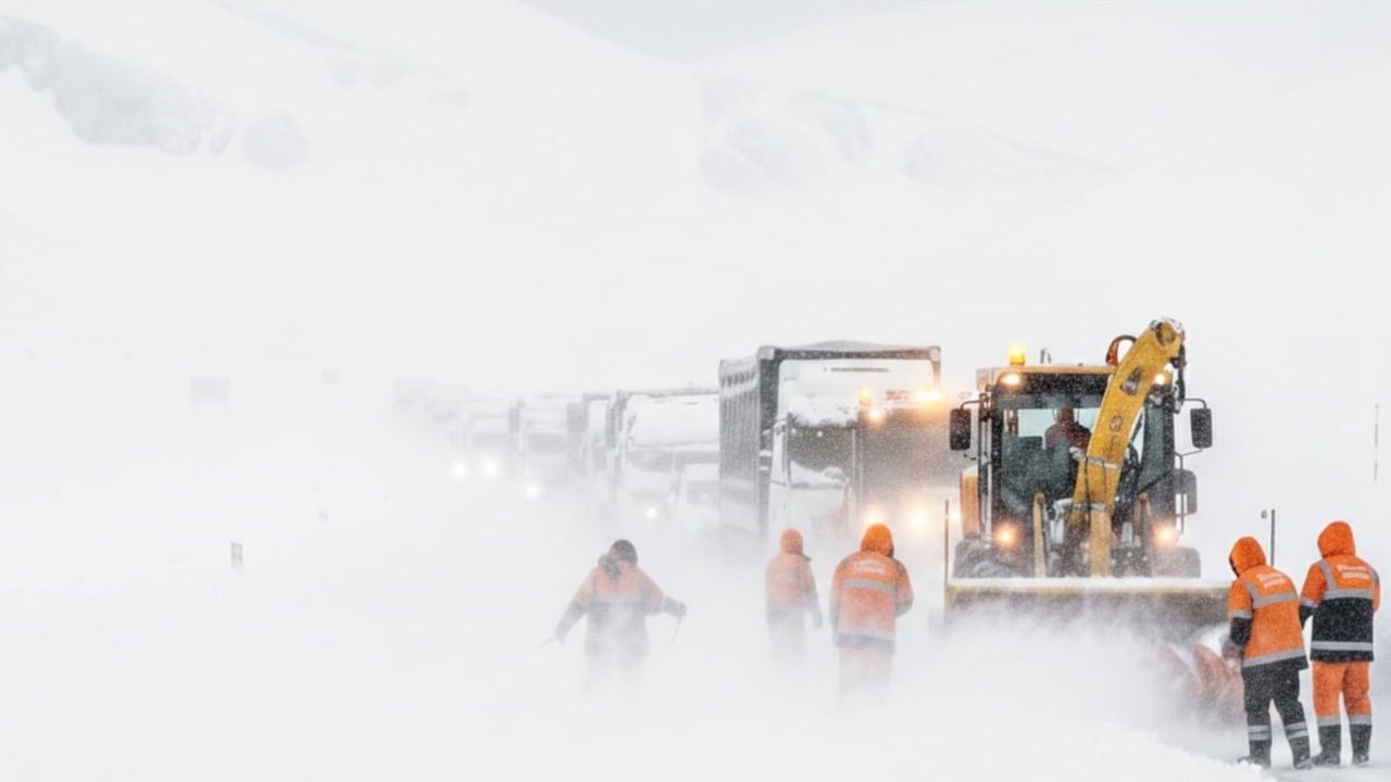 Hakkari'de Yoğun Tipi Nedeniyle Yüksekova-Şemdinli Karayolu Geçici Olarak Kapandı