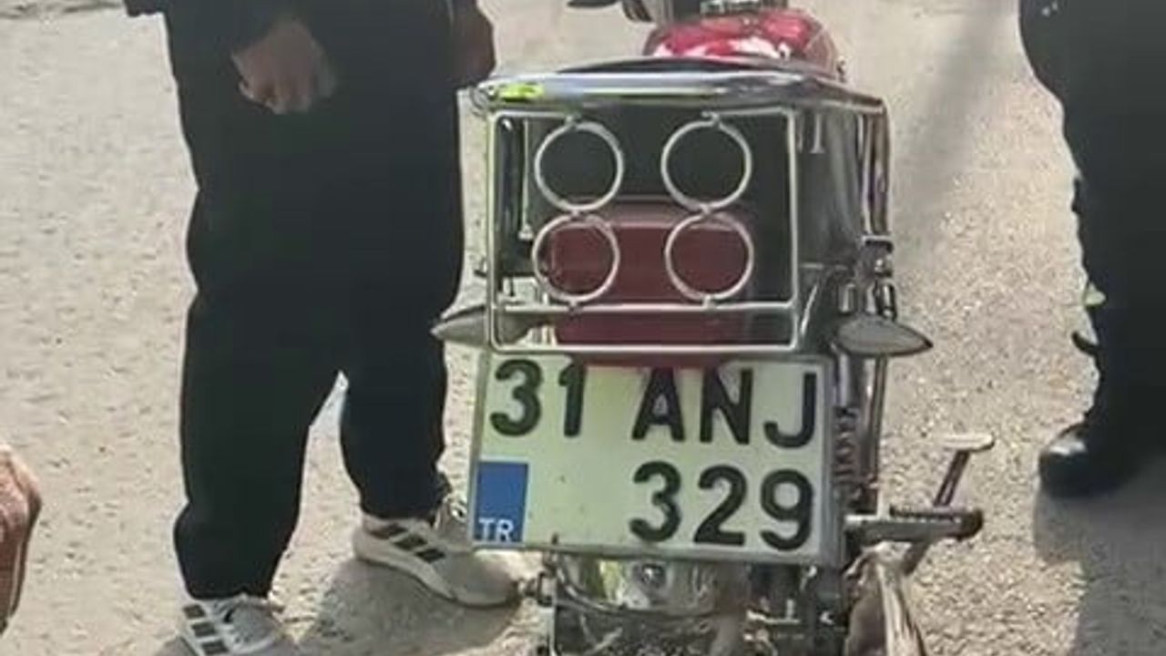 Hatay'da abartı egzozlu motosiklete 12 bin 400 TL idari para cezası