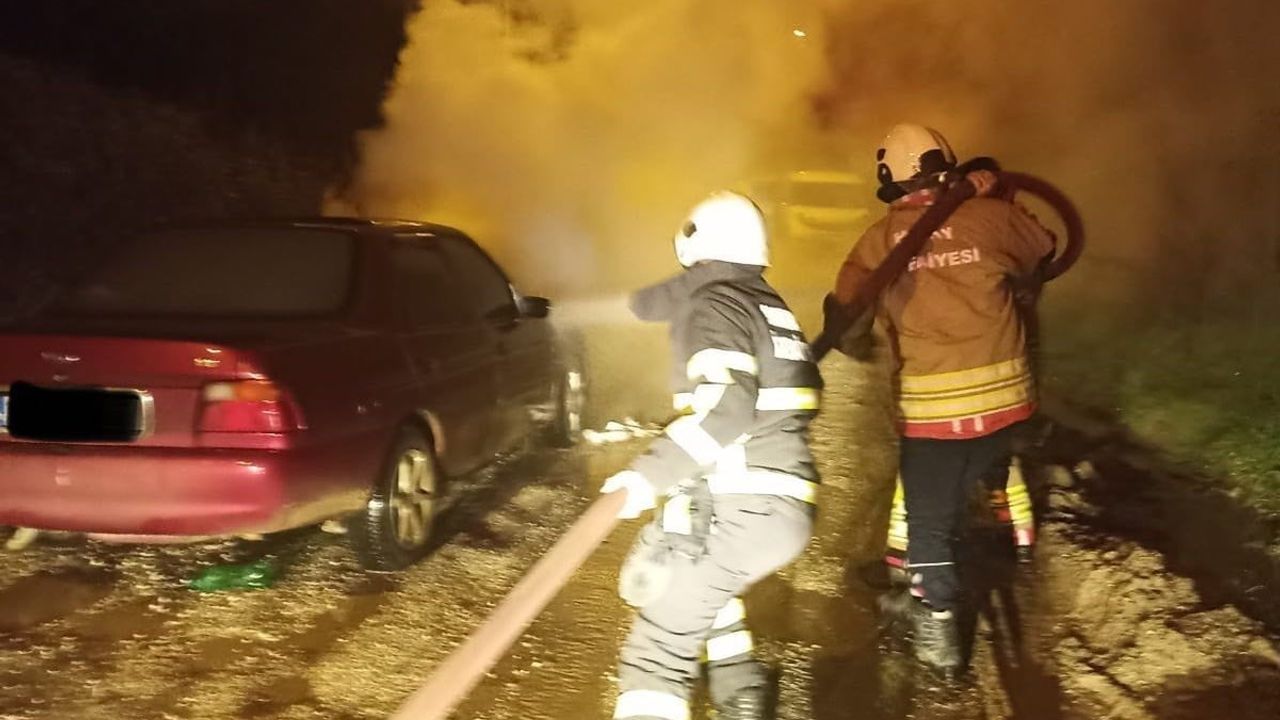 Hatay Yayladağı'nda seyir halindeki otomobilin motoru yandı, araçta hasar oluştu