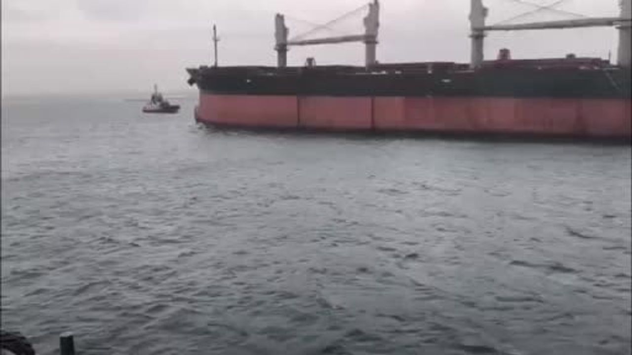 İstanbul Boğazı'nda NOTA APP adlı dökme yük gemisinde makine arızası; Ahırkapı'ya demirletildi