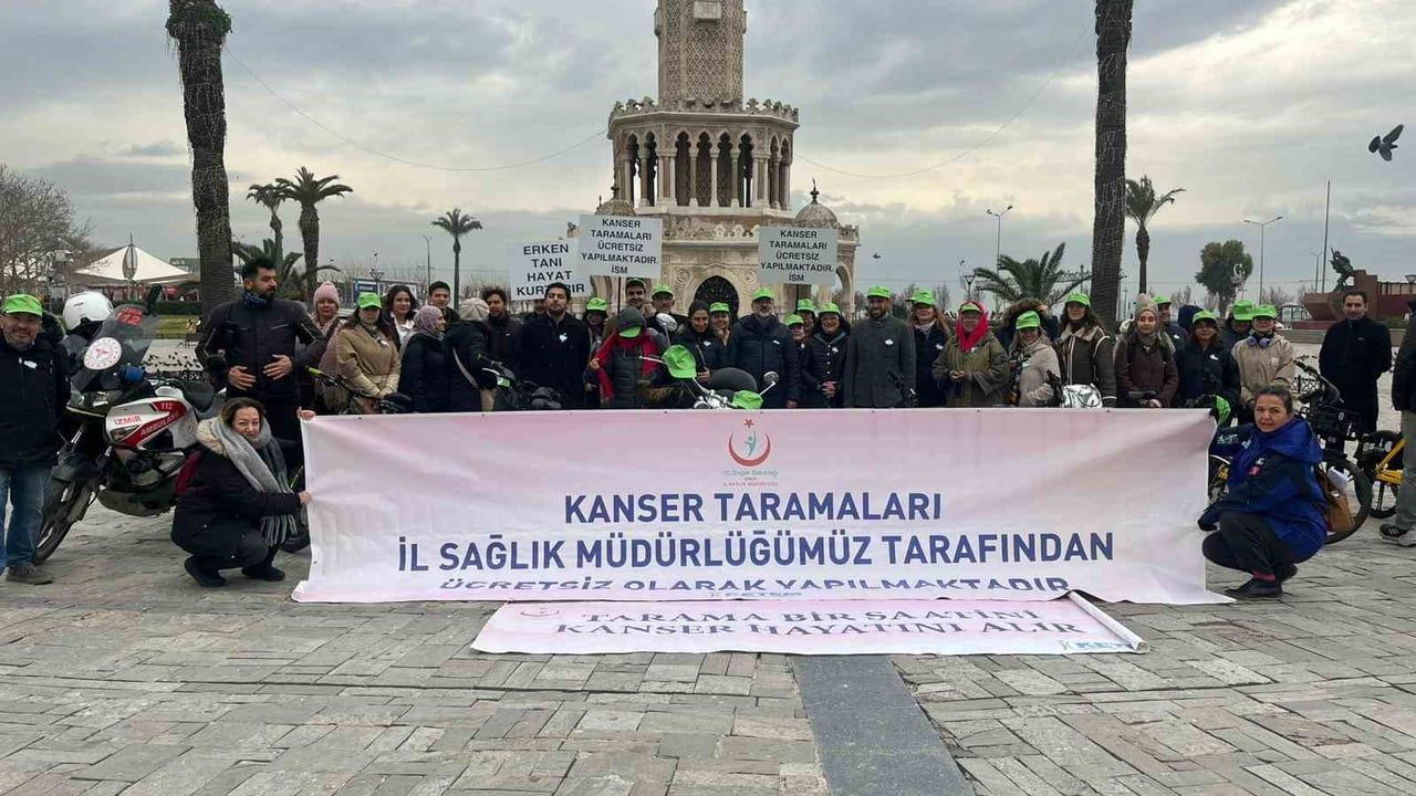 İzmir'de serviks kanseri farkındalığı için bisiklet turu: Erken teşhis vurgulandı