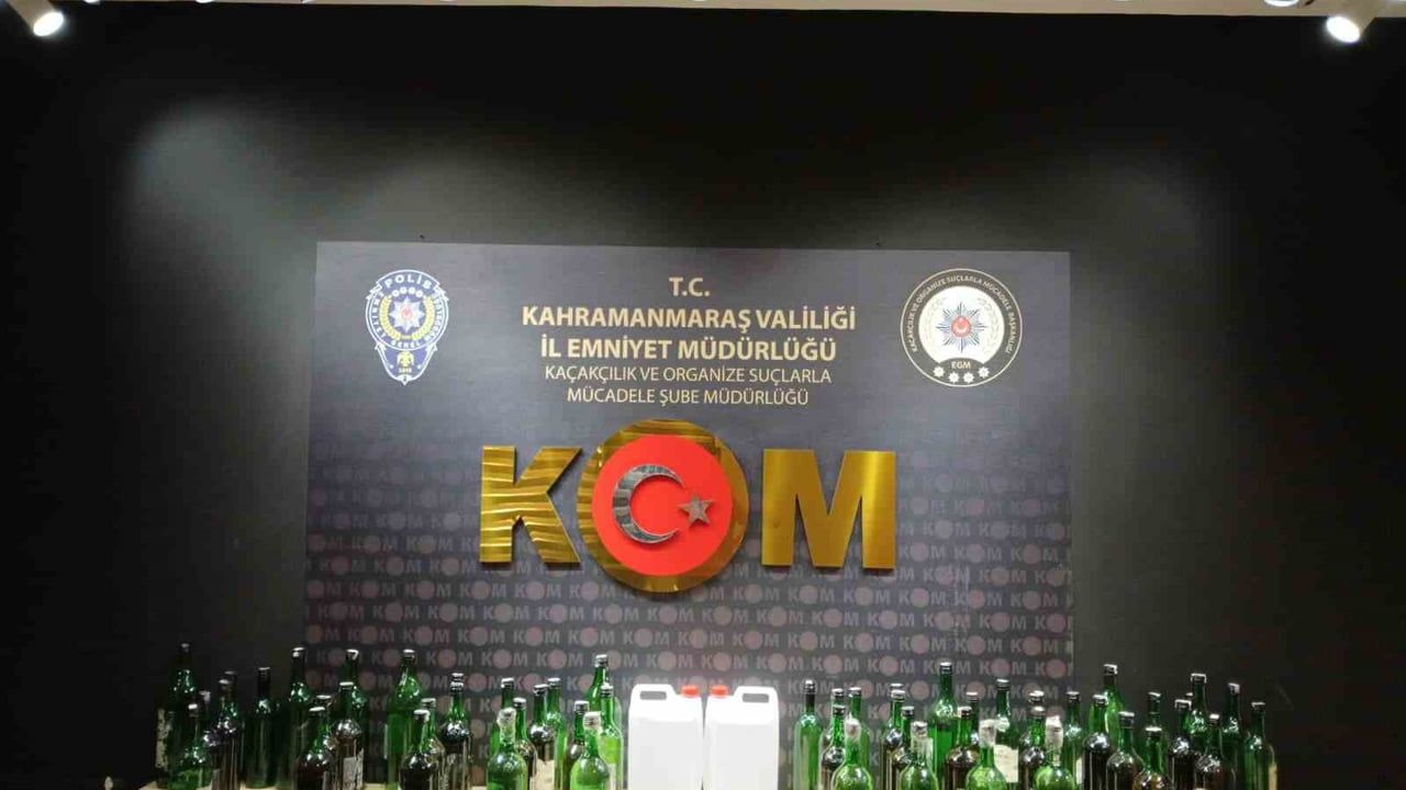 Kahramanmaraş'ta kaçakçılık ve sahte içki operasyonunda 3 şüpheli gözaltına alındı