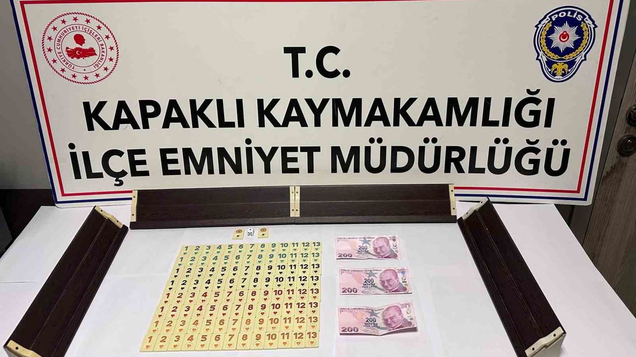 Kapaklı'da çayevinde kumar operasyonu: 4 kişiye 46 bin 416 lira ceza