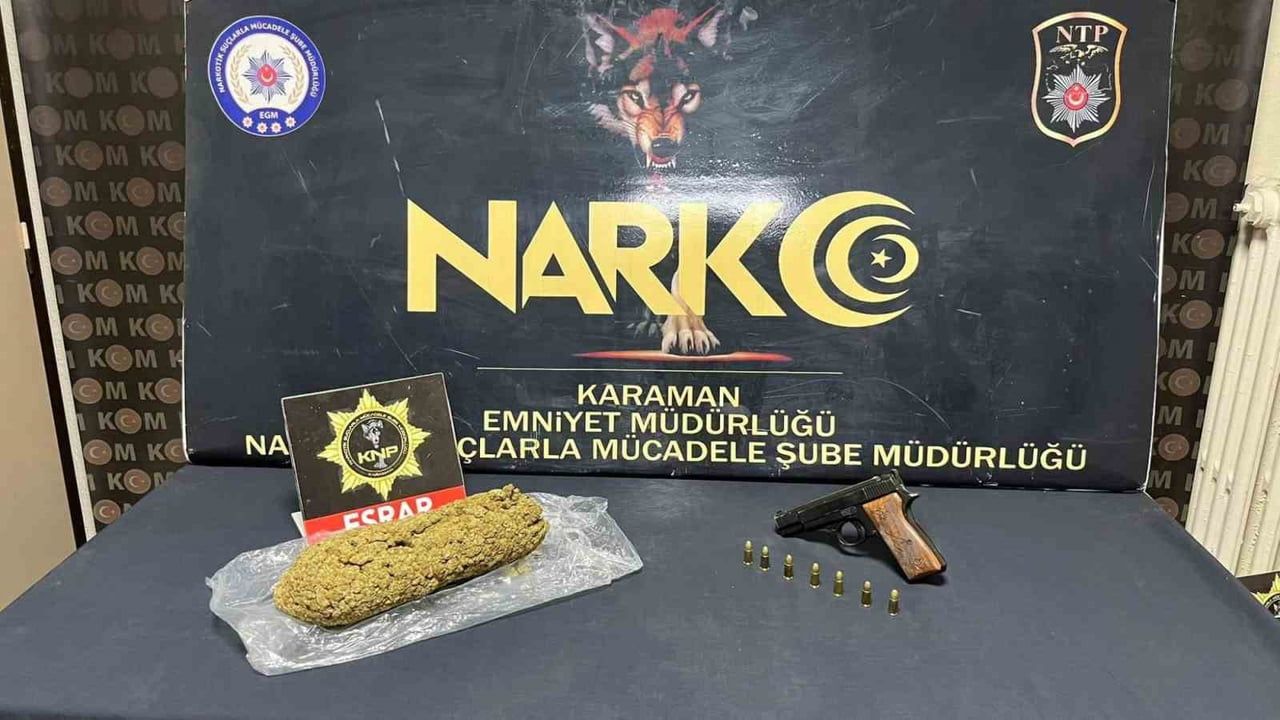 Karaman’da 19-25 Ocak uygulamaları: 13 aranan yakalandı, 9’u tutuklandı; silah ve uyuşturucu ele geçirildi