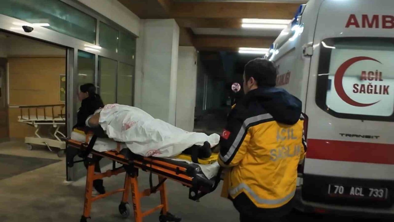 Karaman'da ikinci kattaki pencereden düşen M.G. (30) yaralandı