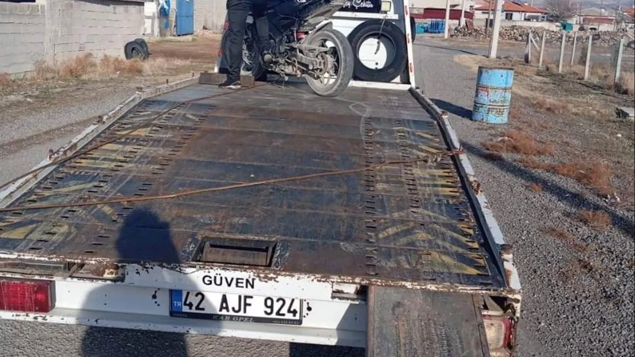 Karapınar'da trafik denetimleri: 6 motosiklete işlem yapıldı