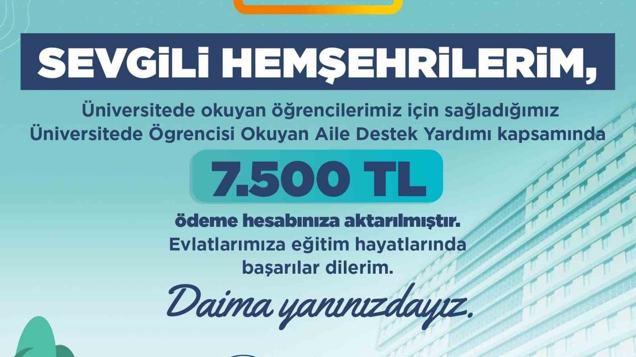 Kayseri’de 2.697 Aileye 20 milyon 227 bin 500 TL Destek Ödemesi Hesaplara Yatırıldı