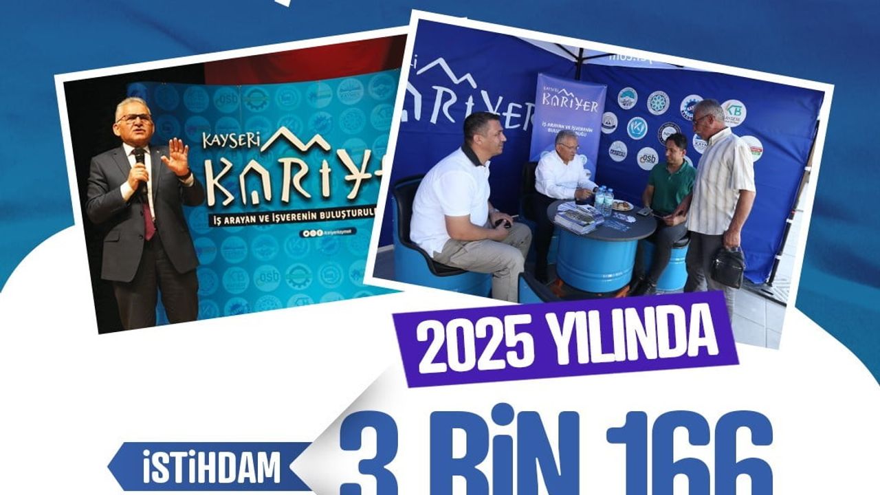 Kayseri Kariyer Merkezi 1 yılda 3 bin 166 kişiyi istihdama yönlendirdi