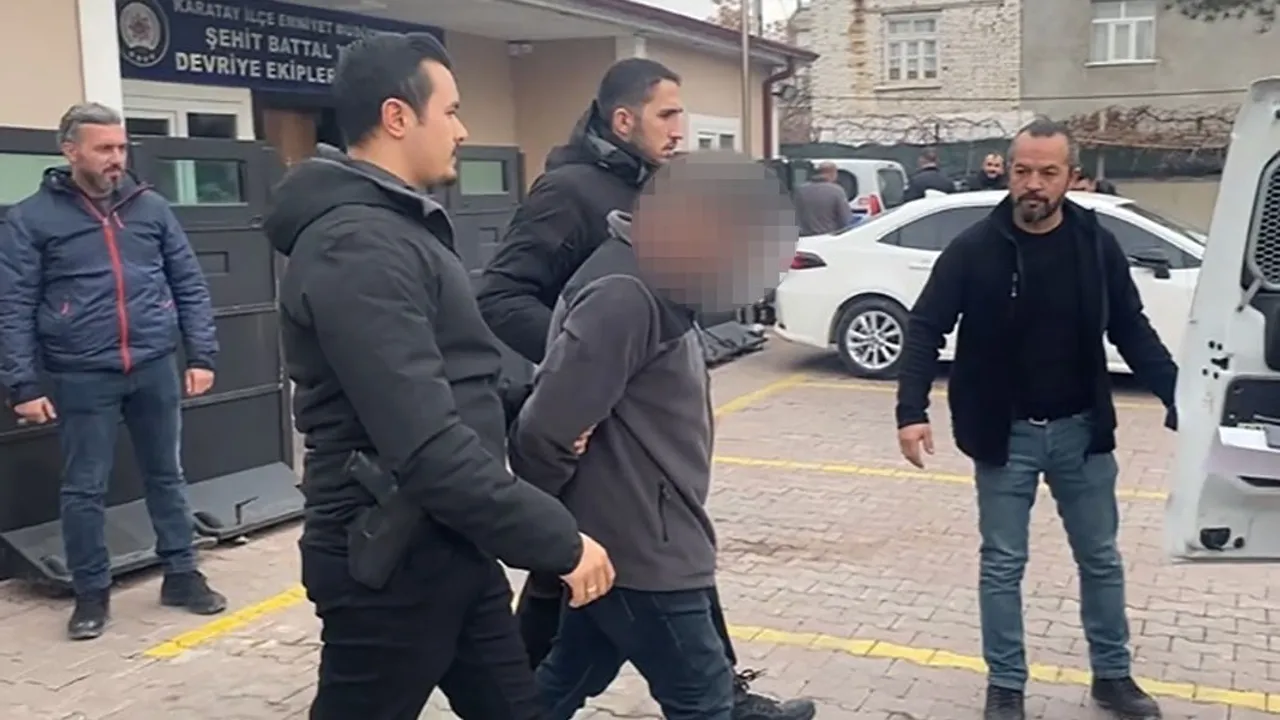 Konya’da kadın kılığına giren firari Ö.S., Karatay ekiplerinin takibiyle yakalandı